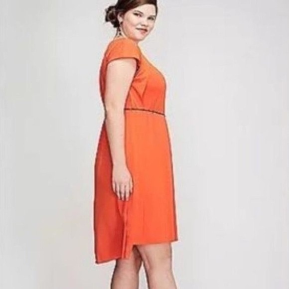 Lane Bryant Orange Tassel Belt Dress 18 20 Nwt - Picture 3 of 11